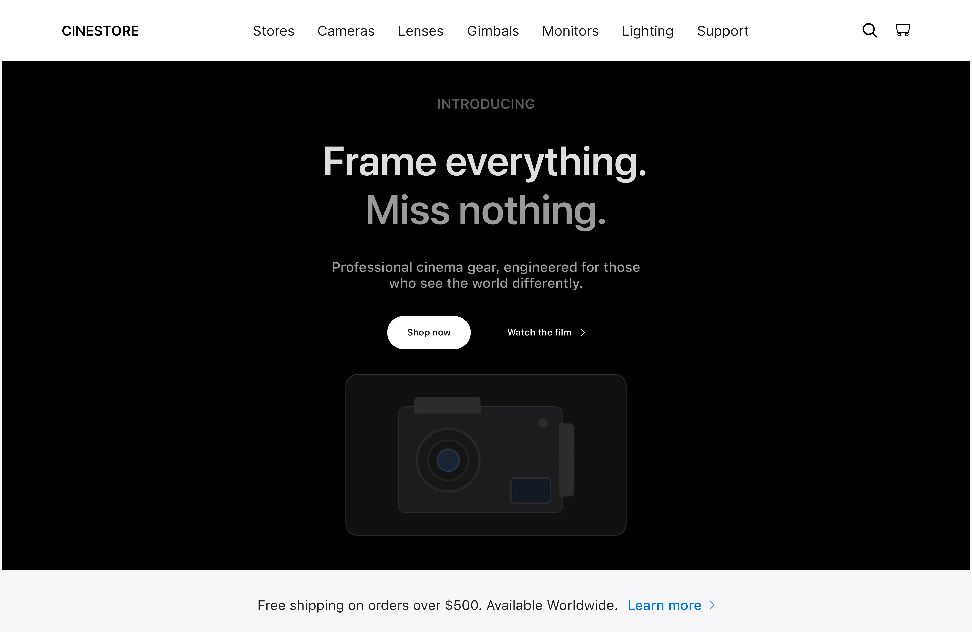 Cinestore Home Mockup