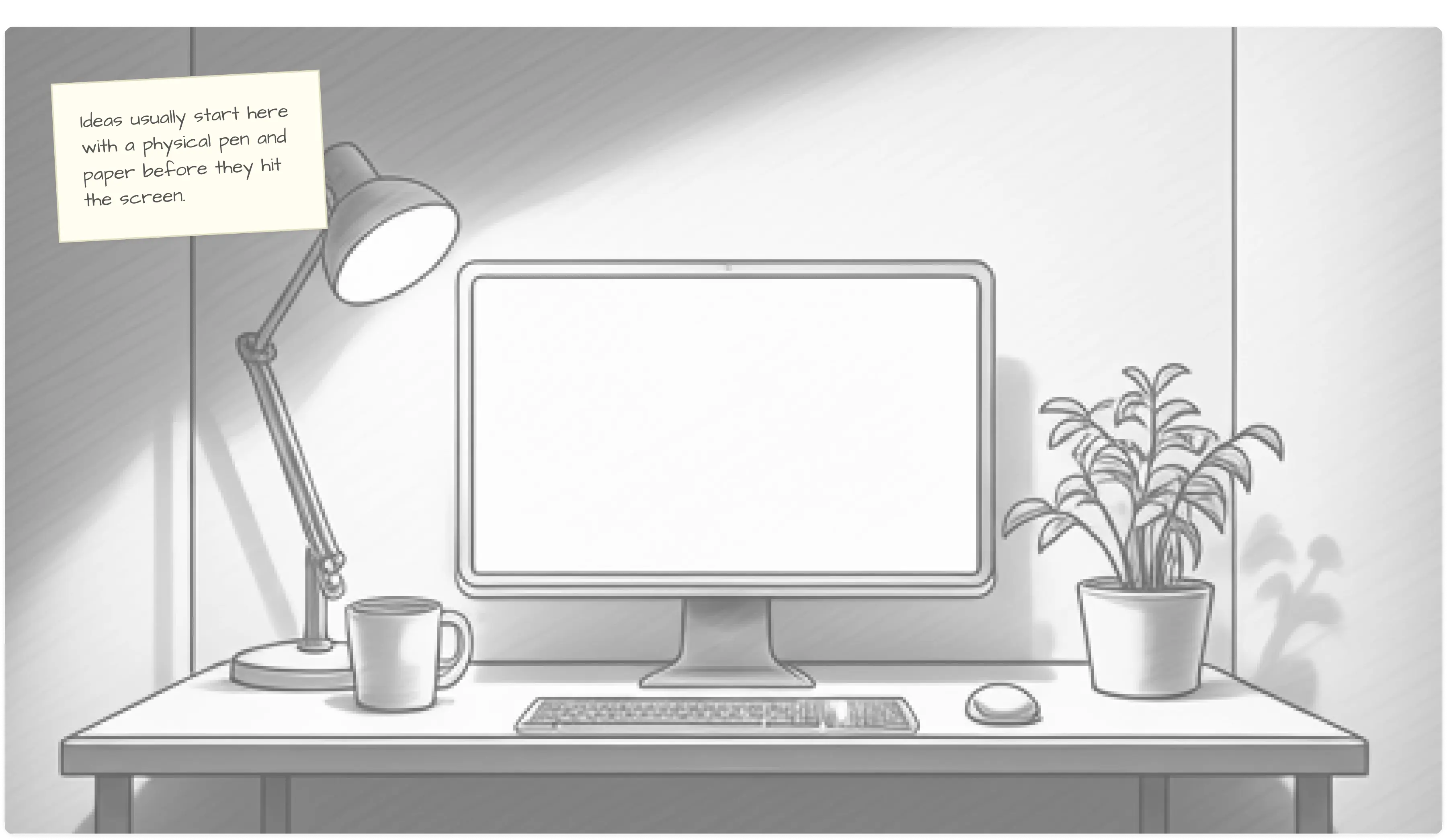 Ajmal's workspace illustration
